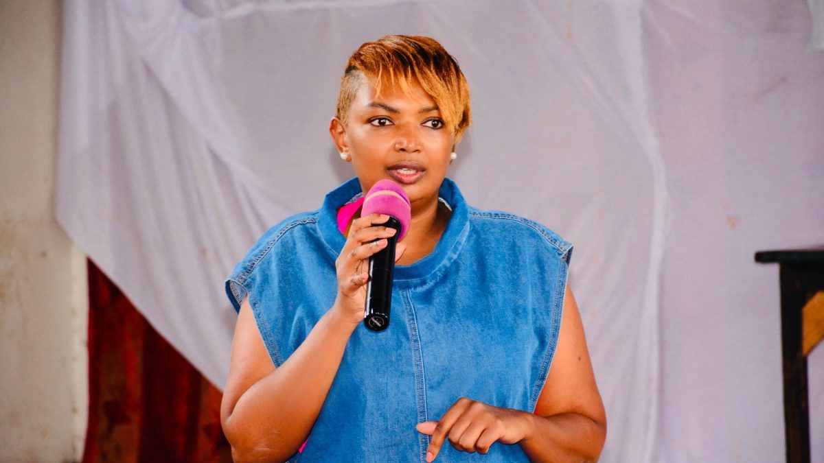 Karen Nyamu speaks during a past event. PHOTO/https://www.facebook.com/karenzo047