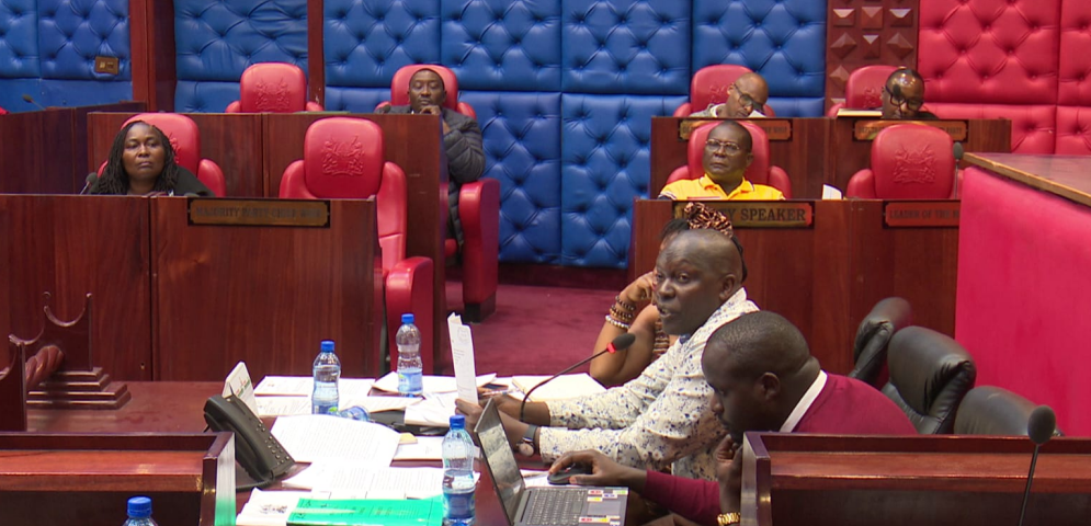 Members of the Environment and Natural Resources at the kirinyaga County Assembly Chambers led by its chairman Hon. Timothy Kariuki on October 8, 2025.