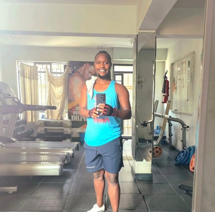Moya David posing inside a gym. PHOTO/@moyadavid1/Instagram