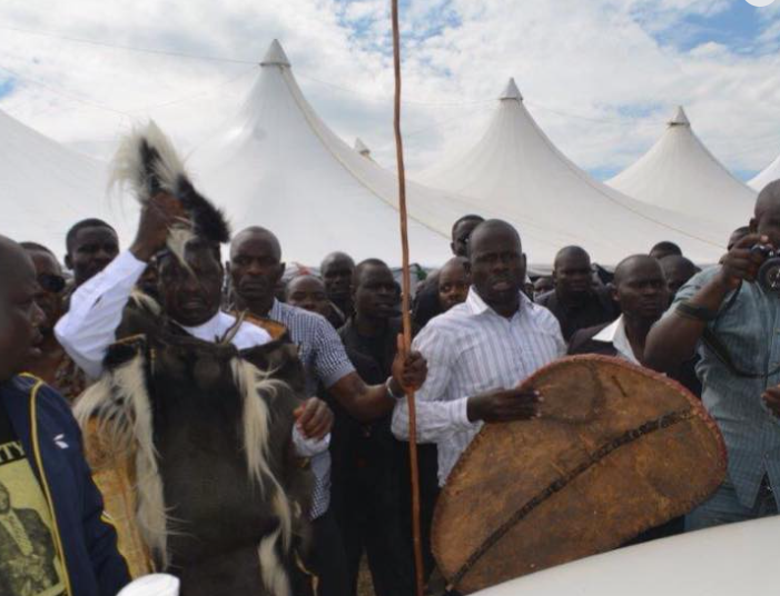 The late and former Prime Minister Raila Odinga, in November 2014, during the late Senator Otieno Kajwang's funeral. PHOTO/https://www.facebook.com/RailaOdingaKE