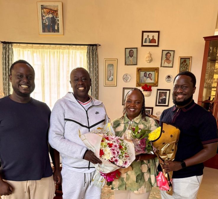 Former Deputy President Rigathi Gachagua, Pastor Dorcas and their sons during the 60th birthday celebration. PHOTO/@rigathi/X