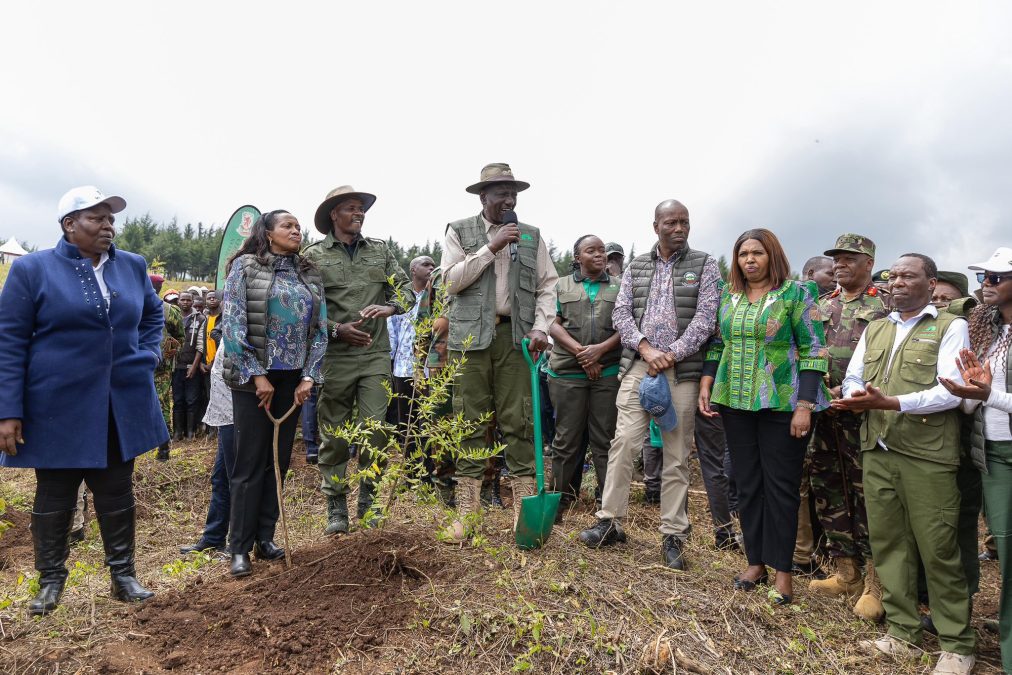 President William Ruto speaking when he unveiled the Mau Forest Complex Integrated Conservation and Livelihood Improvement Programme in Nakuru County on Monday, October 27, 2025. PHOTO/https://web.facebook.com/williamsamoei