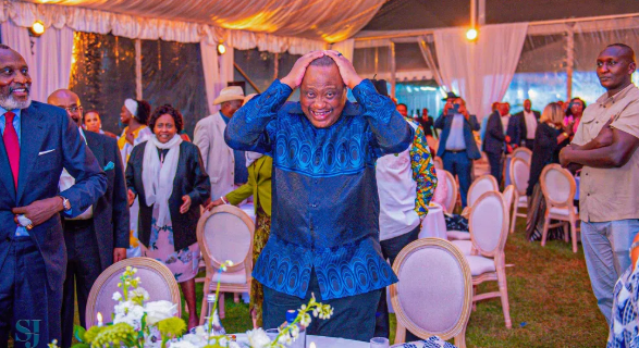 Priceless reaction: Uhuru Kenyatta caught off guard by 64th birthday surprise