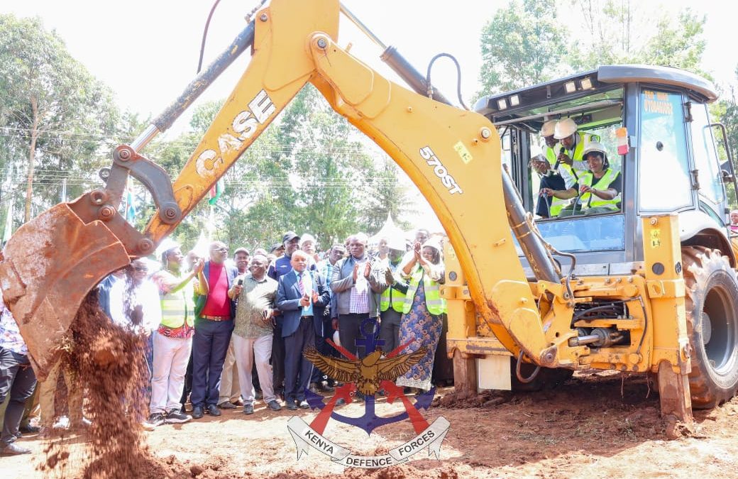 Defence CS Soipan Tuya during the groundbreaking ceremony. PHOTO/@kdfinfo/X
