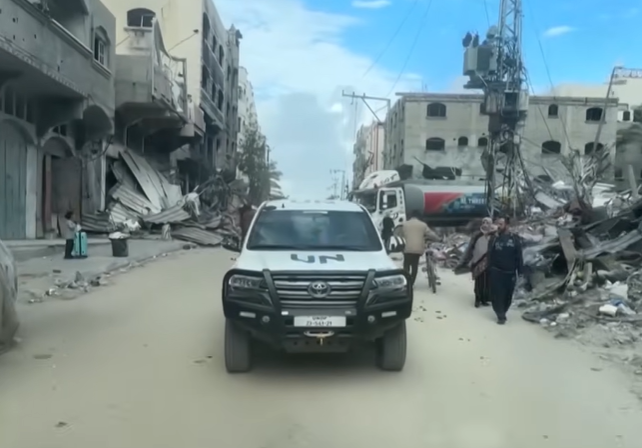 UN car. PHOTO/Screengrab by K24 Digital