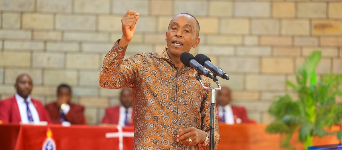 Kiambu Governor Kimani Wamatangi speaks during a past event. PHOTO/https://www.facebook.com/GovWamatangi