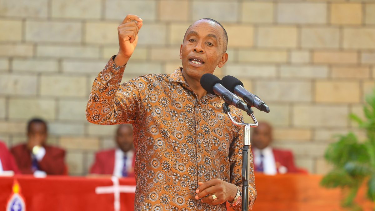 Kiambu Governor Kimani Wamatangi speaks during a past event. PHOTO/https://www.facebook.com/GovWamatangi