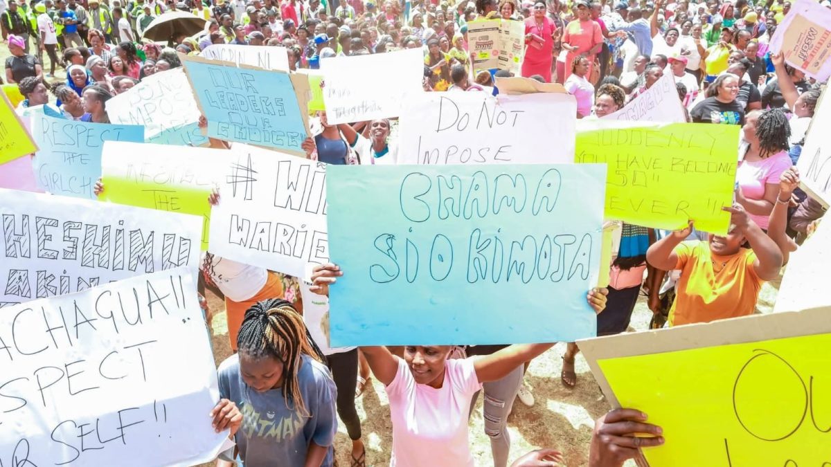 Protest erupts in Kirinyaga after Gachagua’s comments on Waiguru