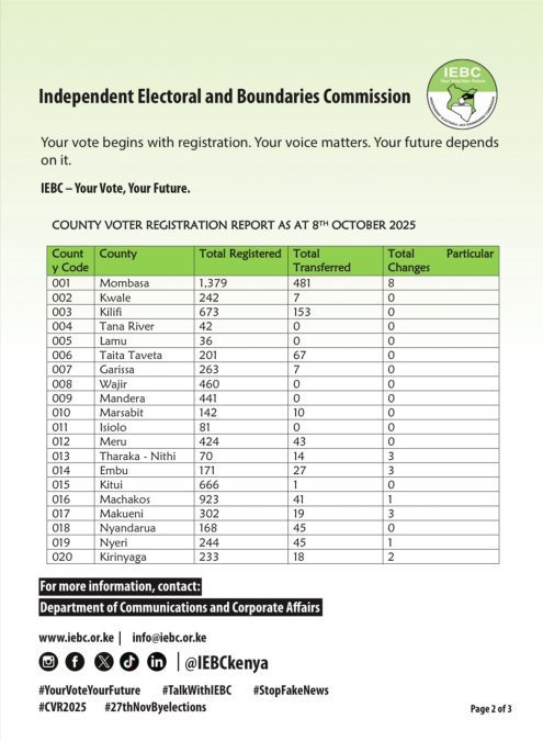 IEBC's statement. PHOTO/@IEBCKenya/X