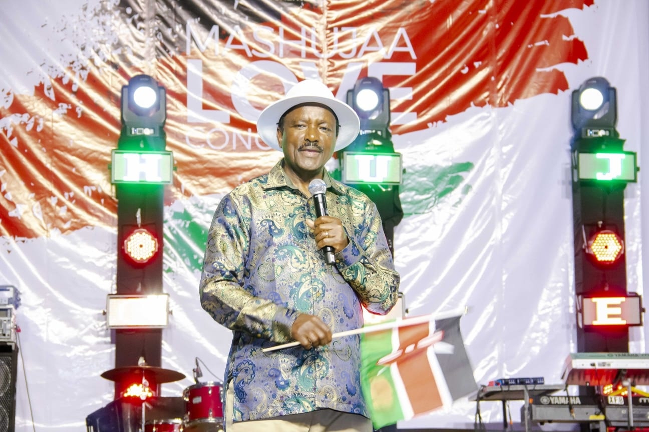 Kalonzo celebrates Mashujaa Day with music and crowds at city concert