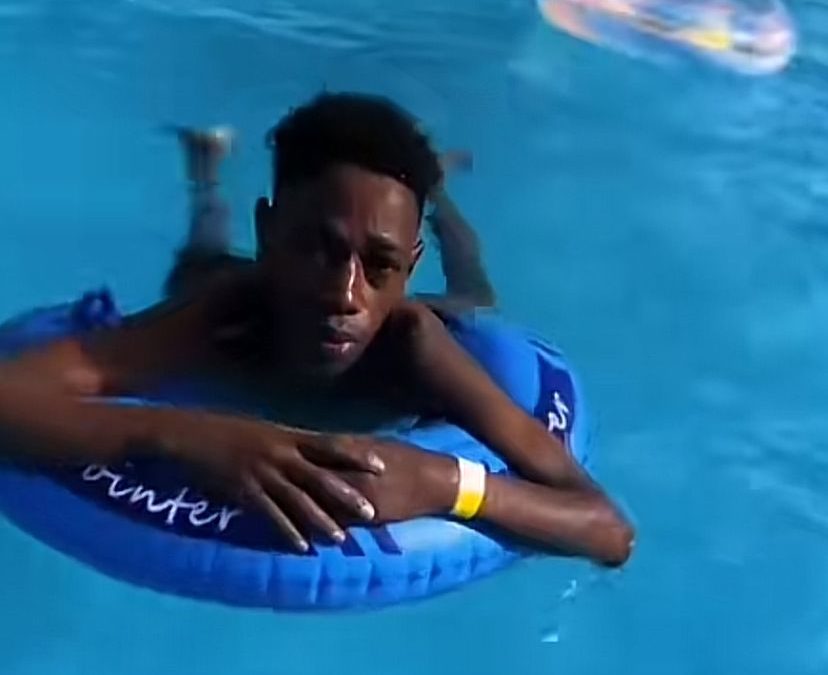 Kaluma Boy shows off swimming skills as he celebrates rise from hardship