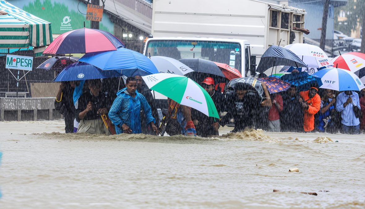 A picture of heavy rainfall. PHOTO/Screengrab by K24 Digital