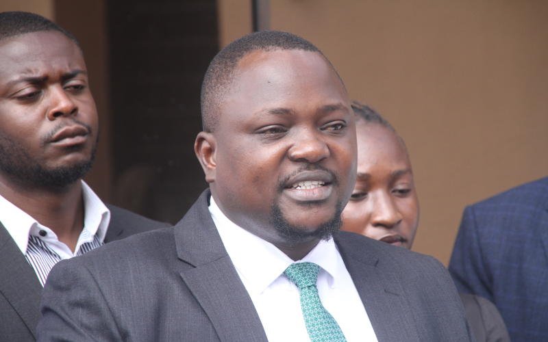 KMPDU Deputy SG Dennis Miskellah during a past media presser. PHOTO/Screengrab by K24 Digital
