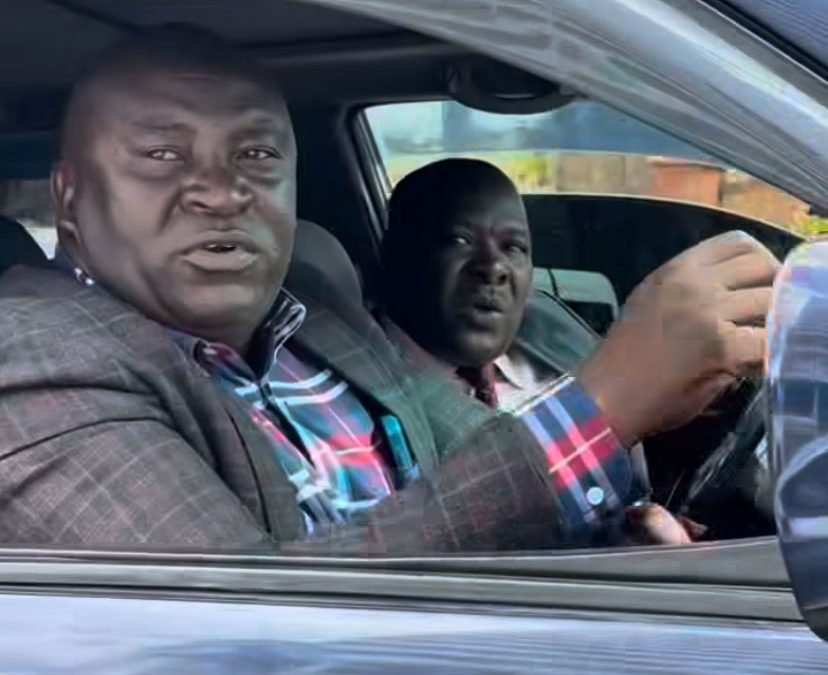 Kibra MP Orero seen in the passenger seat alongside his driver during the altercation with Larry Madowo. PHOTO/Screengrab by K24 Digital from an Instagram video shared by @larrymadowo.