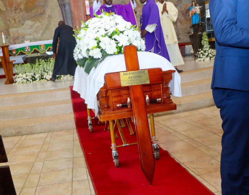 An image of the late Dalmas Otieno's casket. PHOTO/https://www.facebook.com/DavidOsianyOfficial