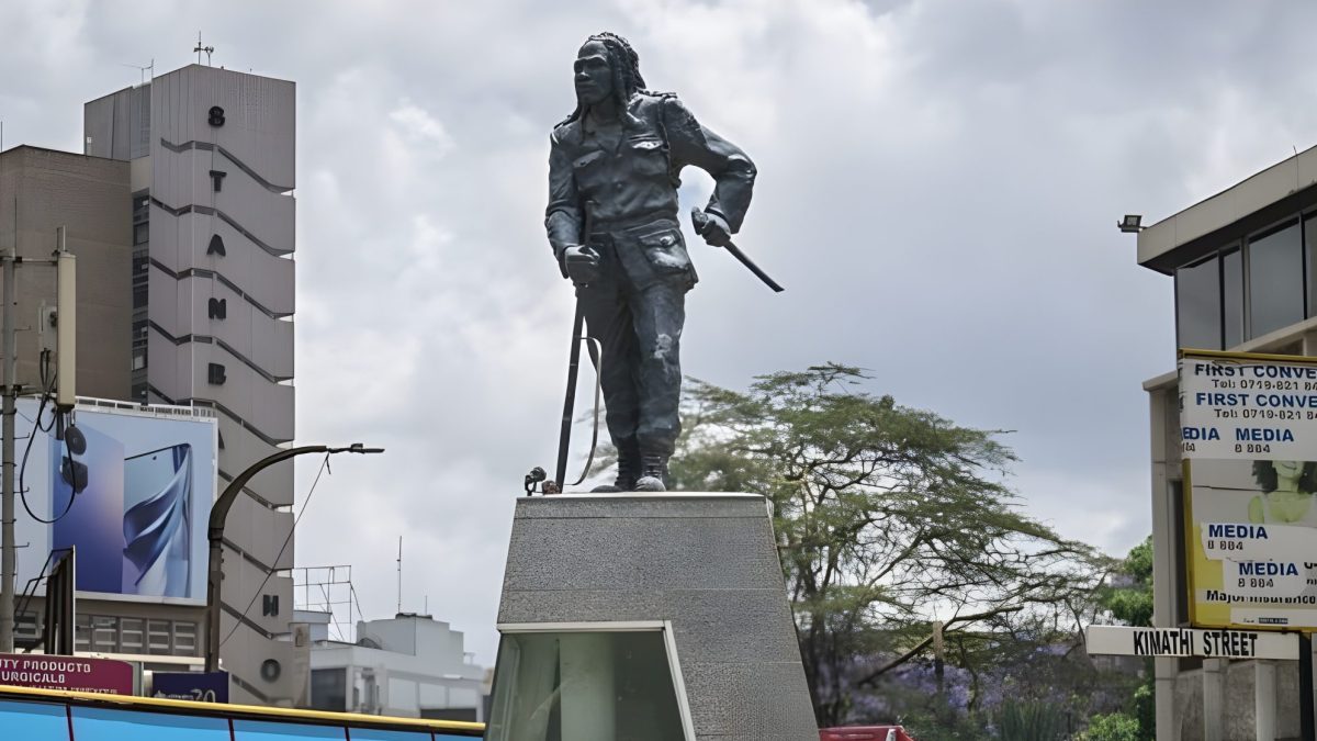 Man arrested for vandalising Kimathi statue