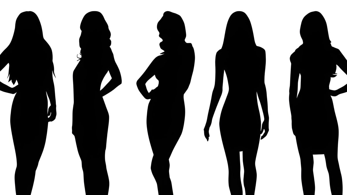 Five women stand in silhouette against a bright background. PHOTO/Pexels.