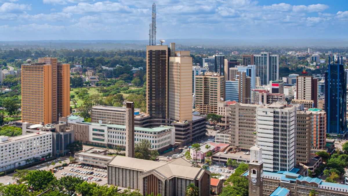 An aerial view of Nairobi city. PHOTO/Screengrab by K24 Digital