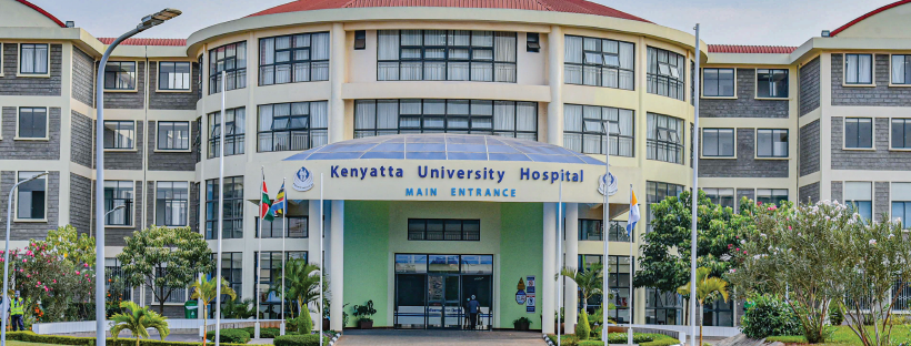 A front view of the Kenyatta University Teaching, Referral & Research Hospital. PHOTO/https://www.facebook.com/kureferral/photos