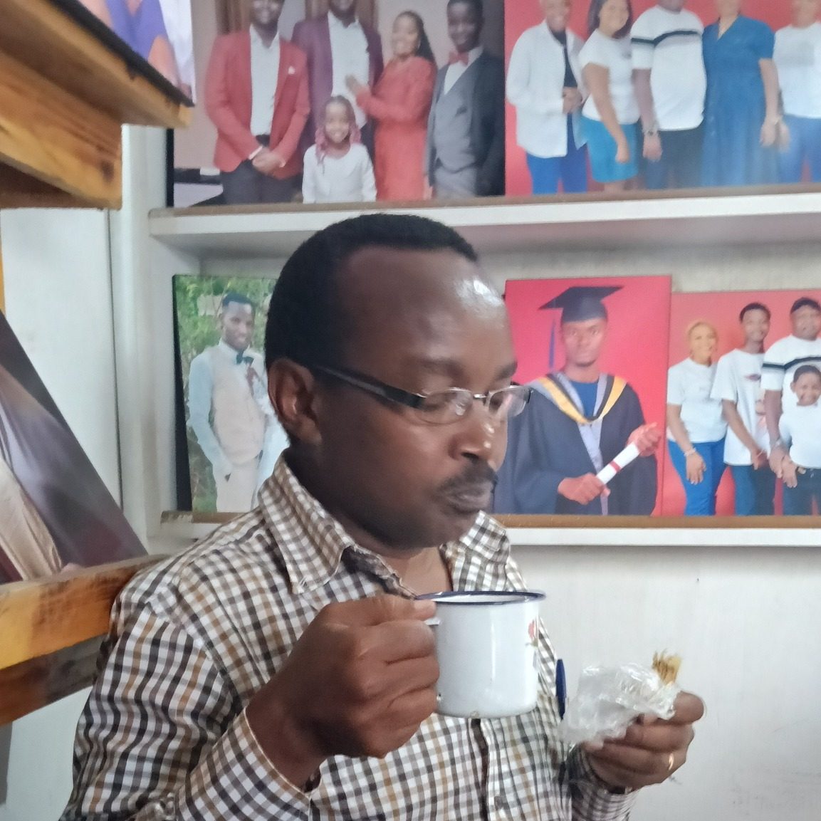 Wahome Thuku sips a cup of coffee. PHOTO/https://www.facebook.com/wahome.thuku/photos