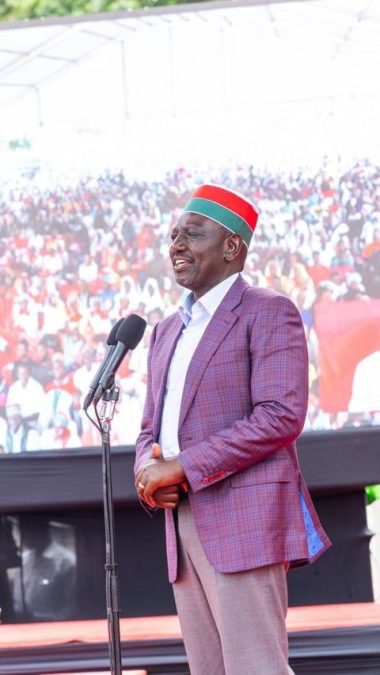 President William Ruto speaks during a church service at Church service at the African Divine Church, Gamalenga, Vihiga County on November 2, 2025. PHOTO/https://www.facebook.com/williamsamoei