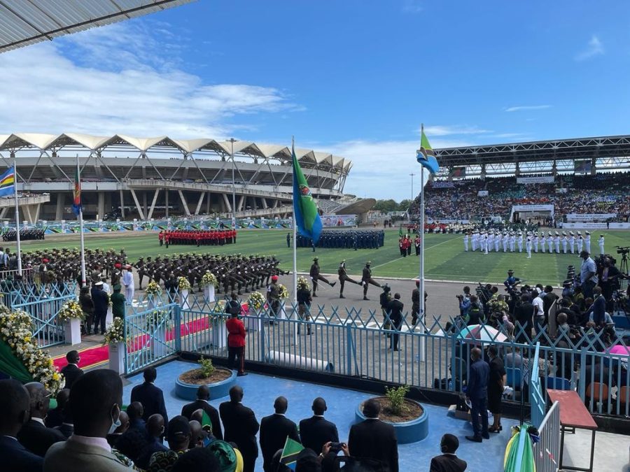 President Samia Suluhu's swearing-in. PHOTO/https://www.facebook.com/Hn.Weston