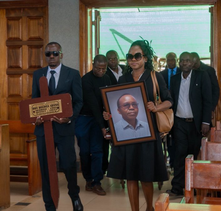 Edwin Sifuna's family at the memorial mass of his late uncle. PHOTO/https://www.facebook.com/EdwinWSifuna