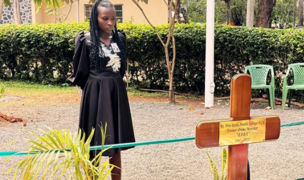 Dem wa Facebook visits Raila Odinga’s grave in Bondo