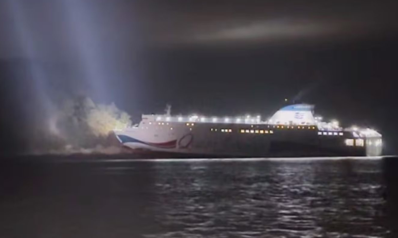 Arrests made after ferry runs aground with 267 passengers