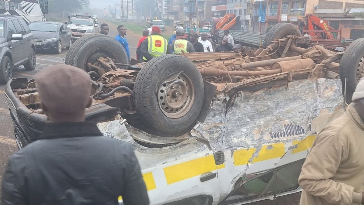 Multiple vehicles involved in road accident near Engen-Makongeni, Thika