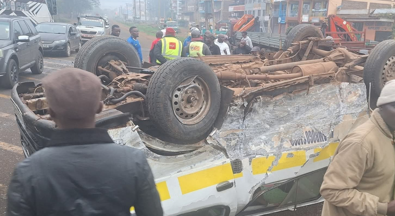 Multiple vehicles involved in road accident near Engen-Makongeni, Thika