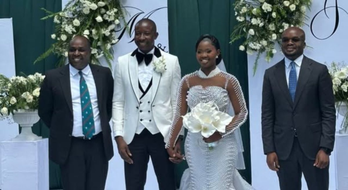 Marya Okoth and Jack Oula at their wedding. PHOTO/@Dr Raymond Omollo/Facebook