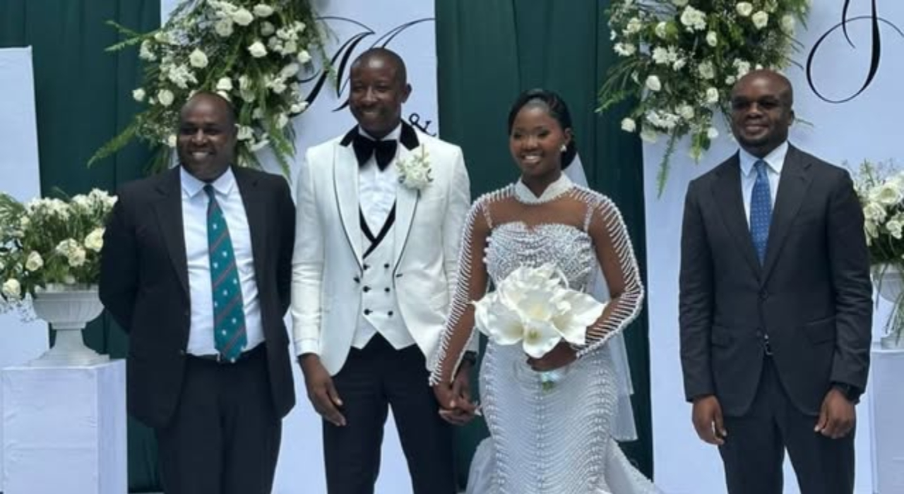 Marya Okoth and Jack Oula hold stunning white wedding ceremony