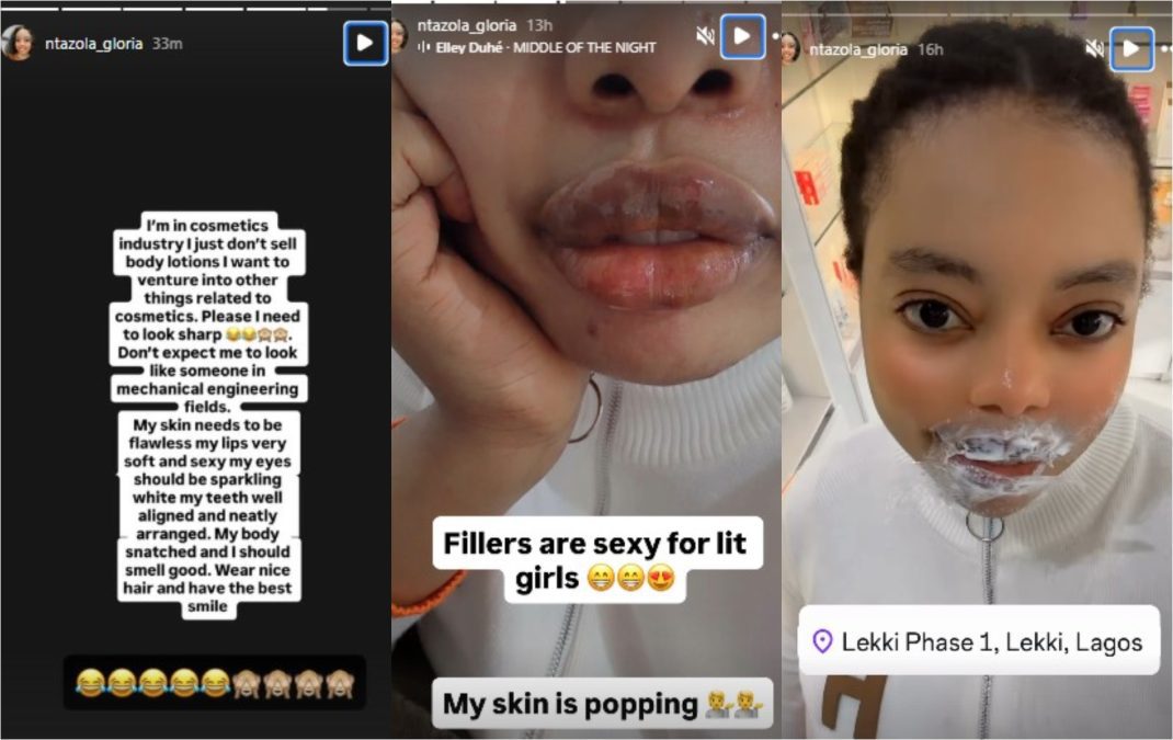 Posts shared by Gloria Ntazola on her Instagram. PHOTO/Screengrab by K24 Digital from @ntazola_gloria
