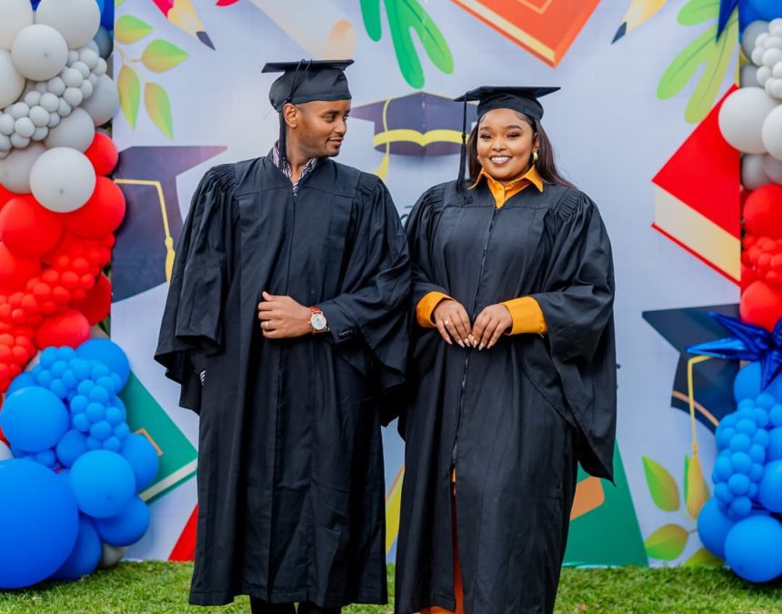 Milly WaJesus and Kabi WaJesus at their son's graduation ceremony. PHOTO/@millywajesus/Instagram