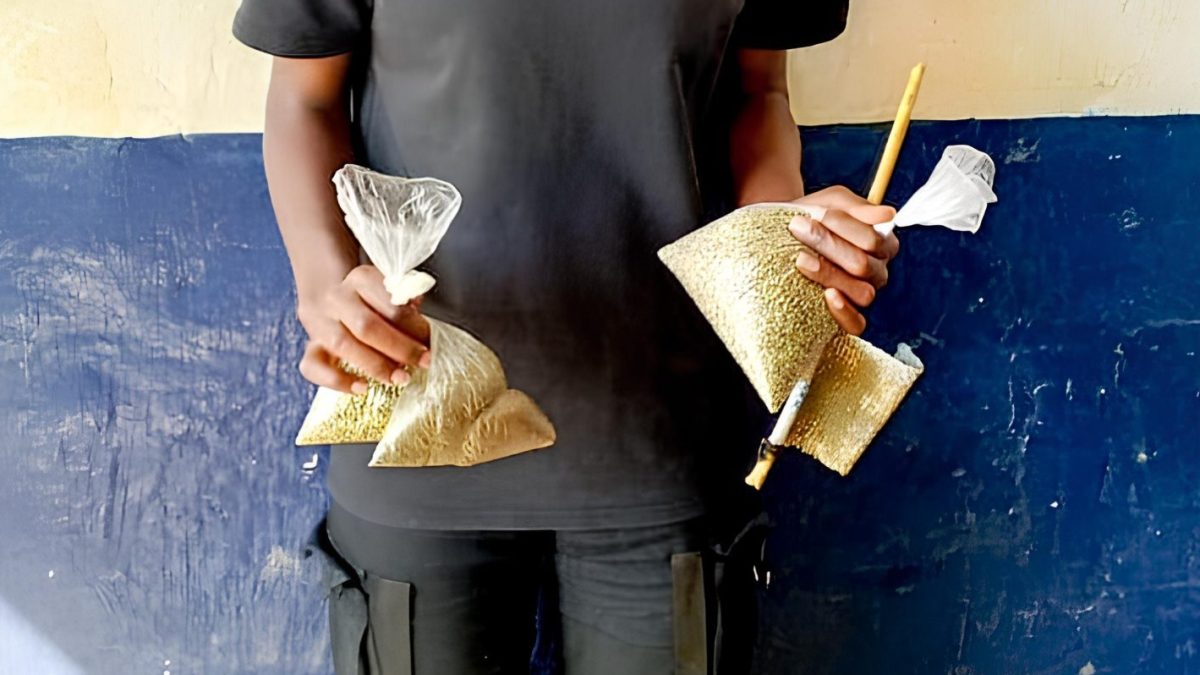 A screengrab of a person of interest apprehended by police in Laikipia in connection with cannabis sativa. PHOTO/@NPSOfficial_KE/X