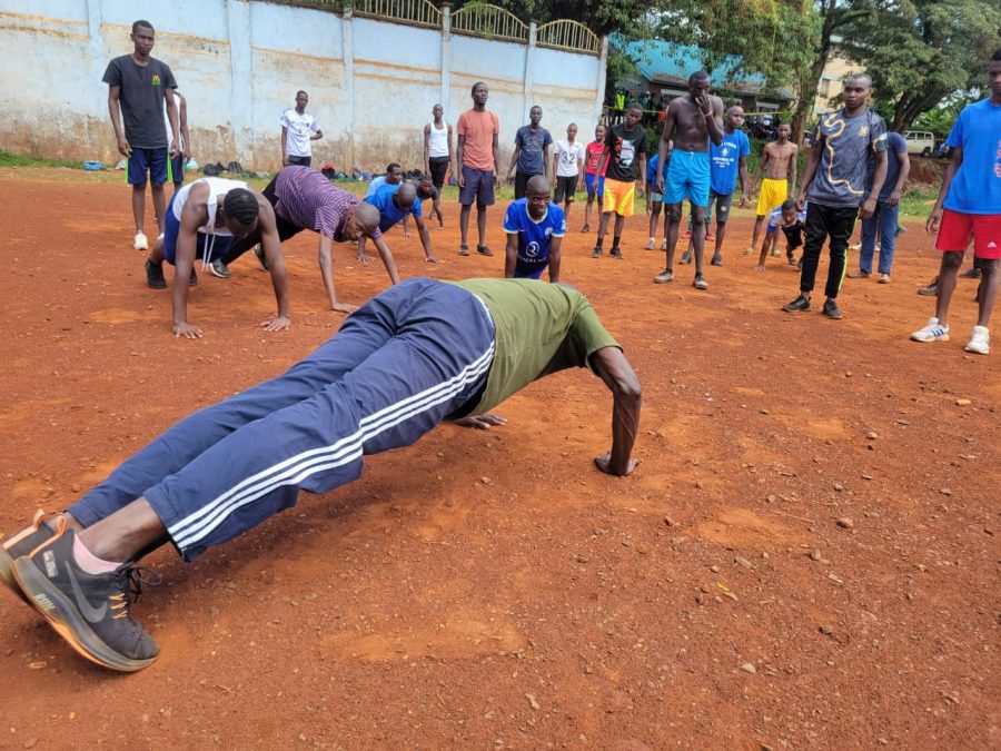Some of the youth who had turned up at Ihura stadium for the police recruitment exercise. PHOTO/Rebeccah Wangari