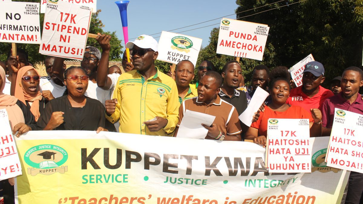 Kwale JSS interns issue ultimatum to govt and TSC over confirmation