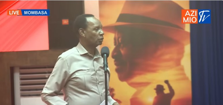 Henry Kosgey speaking during ODM founding members' dinner in Mombasa on Saturday November 15, 2025. PHOTO/Screengrab by K24 Digital/https://www.youtube.com/@AzimioTVOfficial