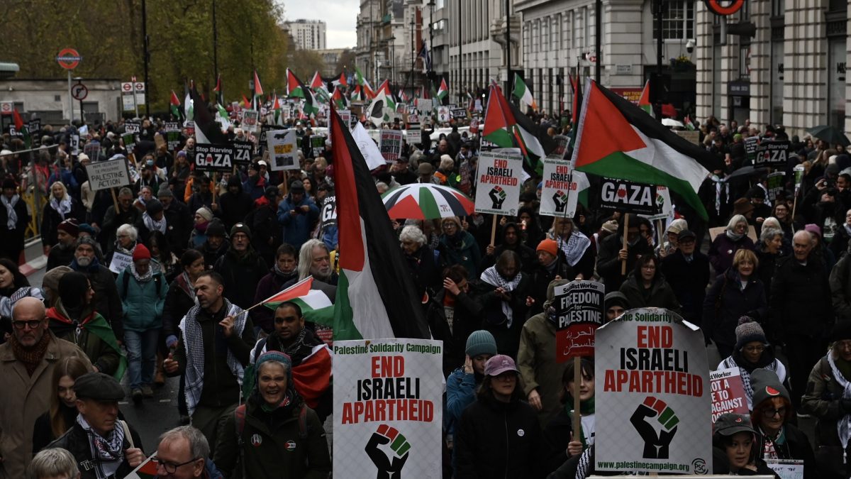 Tens of thousands rally in Europe, demanding justice over Israel’s Gaza war