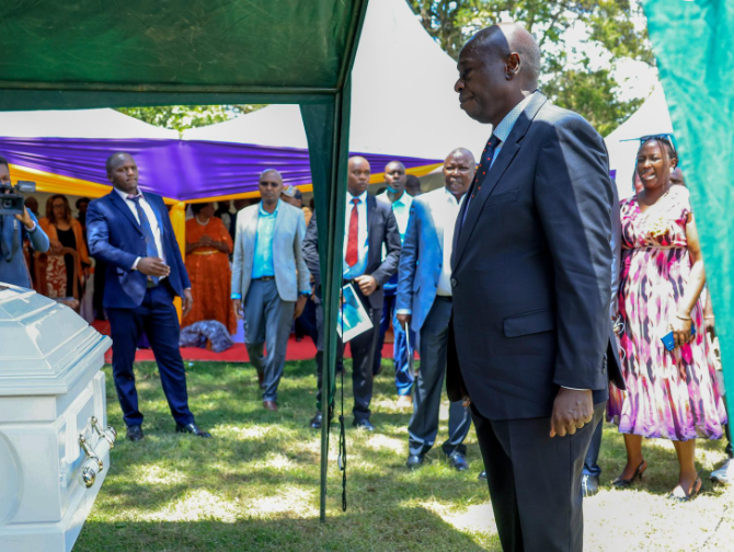 Gachagua showers late JM Kariuki with praise as his widow is laid to rest