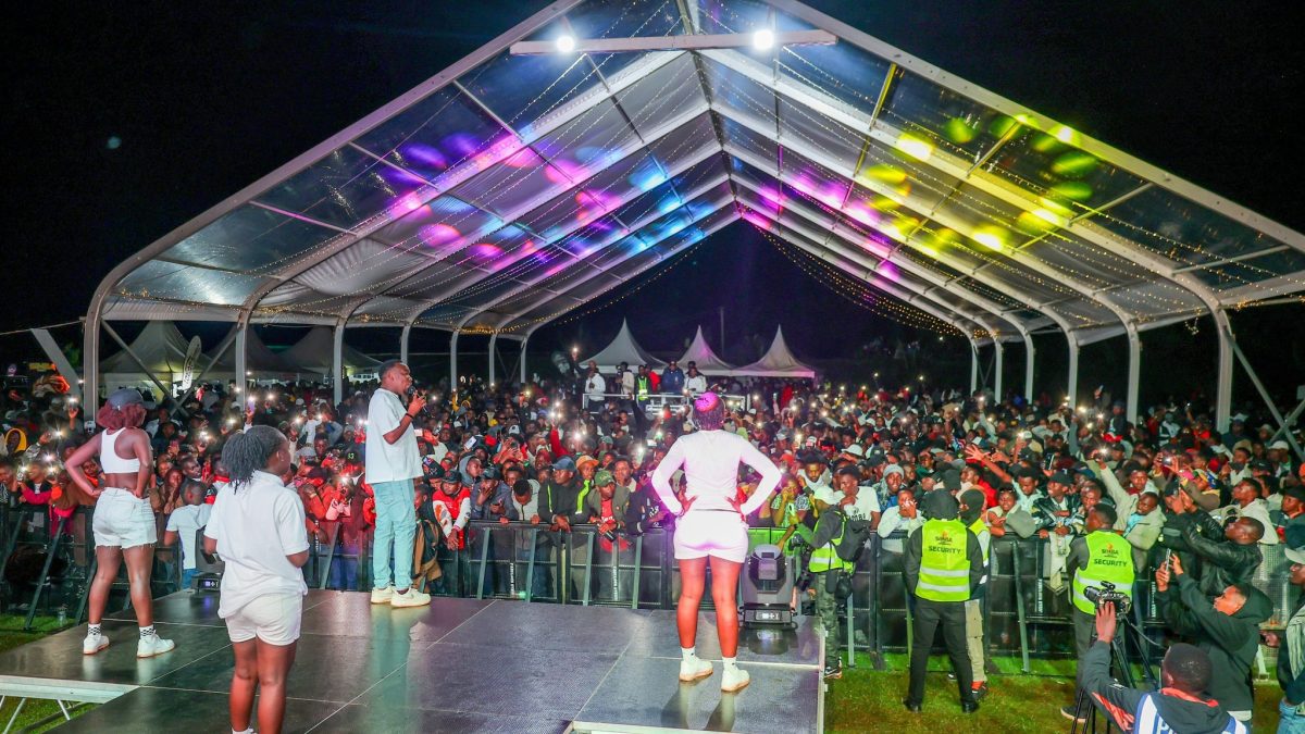Stage setting during the Simba Festival: PHOTO/facebook.com/paul.chirchirtarimbo