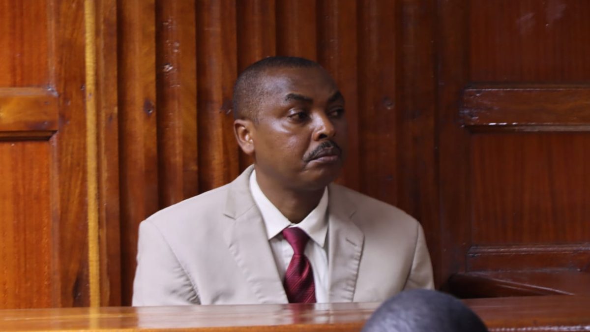 Joshua Muthwii Maingi when he appeared before Milimani Chief Magistrate Dolphina Alego on Monday, November 24, 2025. PHOTO/Zipporah Ngwatu