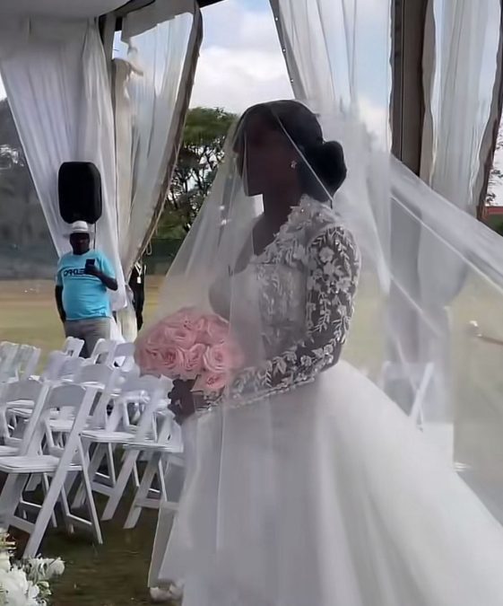Quilian walking down the aisle. PHOTO/Screengrab by K24 Digital 