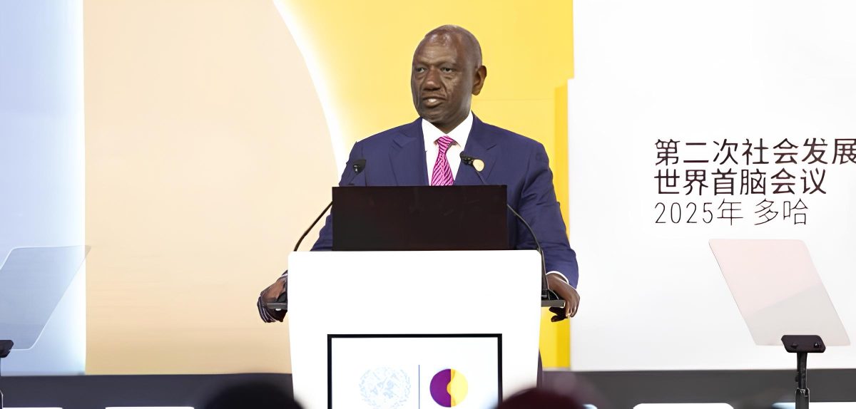 President William Ruto addresses the United Nations Social Development Summit in Doha, Qataron November 4, 2025. PHOTO/https://www.facebook.com/williamsamoei
