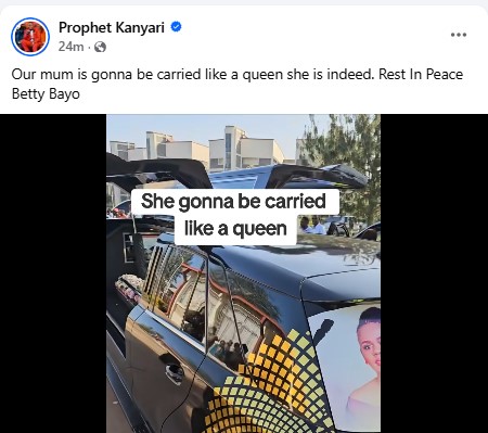 Screengrab of Pastor Kanyari's post. PHOTO/https://www.facebook.com/prophetkanyari