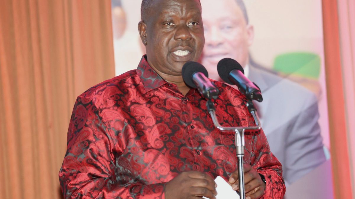 Former Interior CS Fred Matiang'i speaks during a past event. PHOTO@RealMatiangi/X