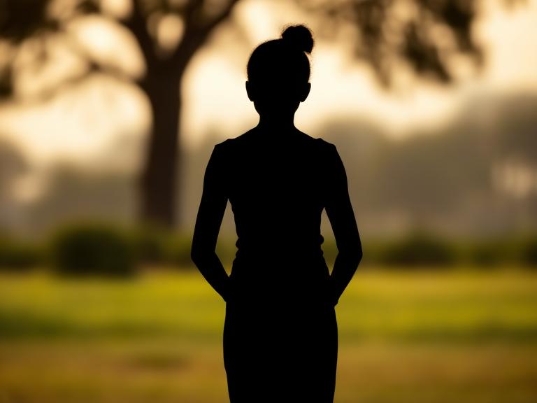 A silhouette of a girl facing away from the camera. Image is used for illustration. PHOTO/Internet
