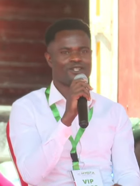 Isaac Busoro speaks during NYOTA project launch in Kakamega. PHOTO/Screengrab by K24 Digital