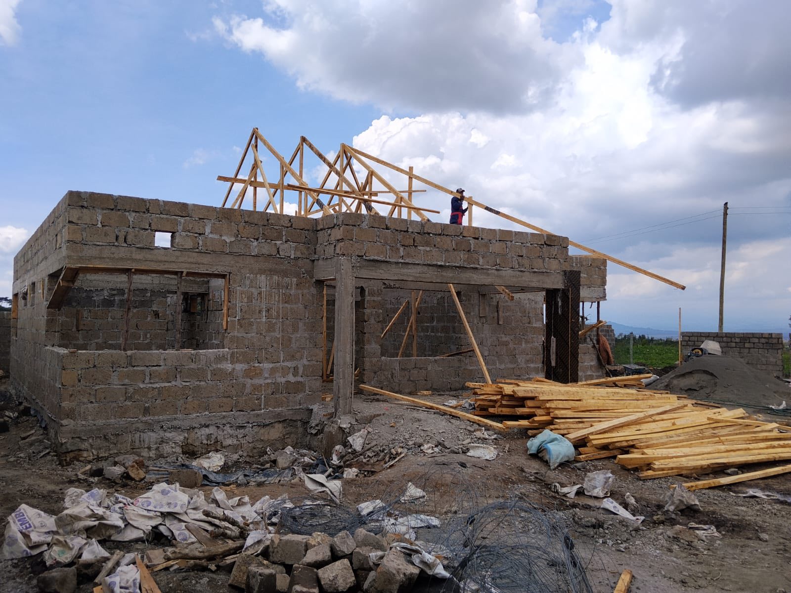 Businessman who promised to build house for Kaluma Boy’s family shows off near-complete progress